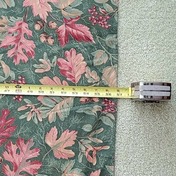 VTG Handmade Autumnal Leaf Print Artisan Oblong Tablecloth and 6 Napkins NEW - Picture 6 of 10